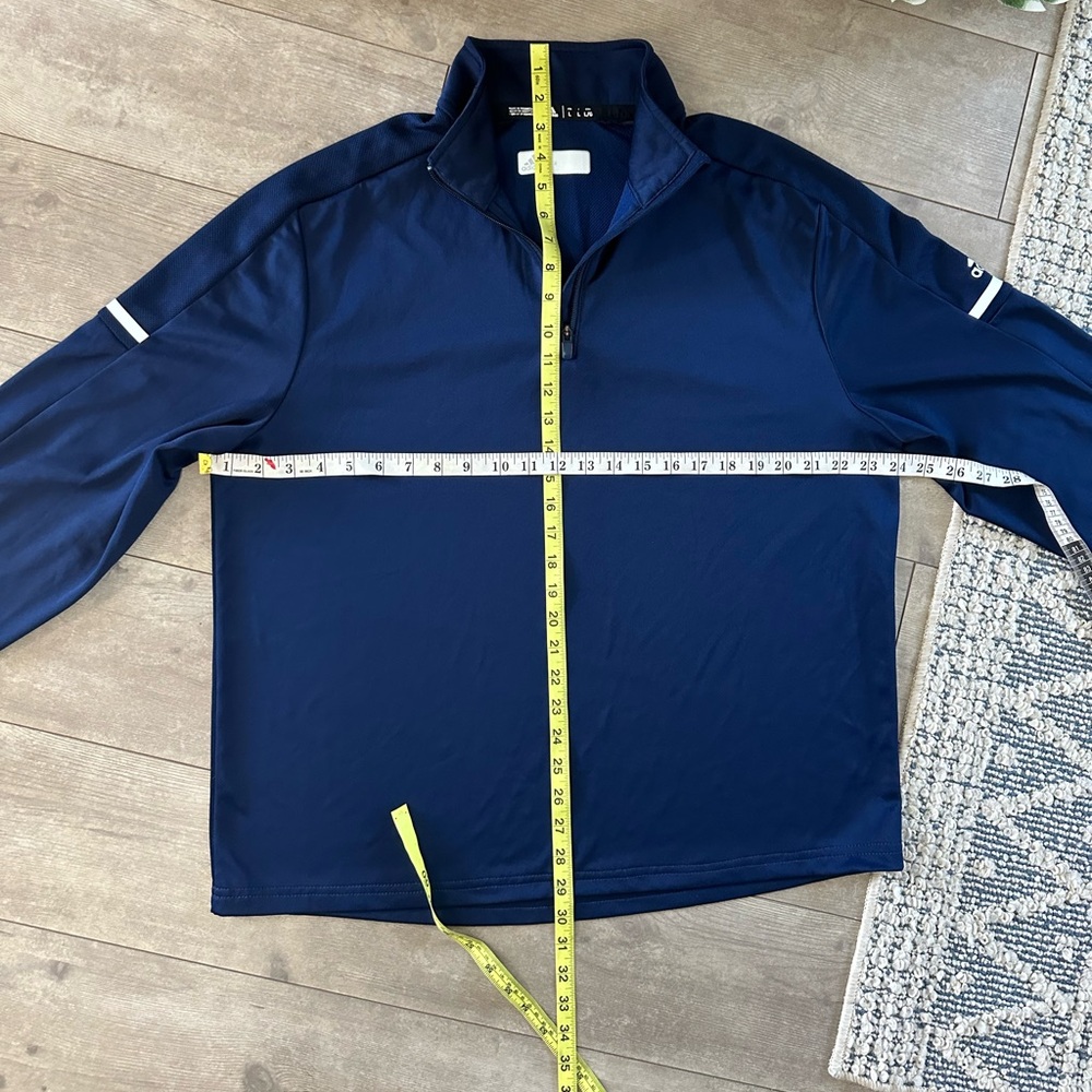Y2k Adidas Blue Performance Pullover Quarter-Zip … - image 7